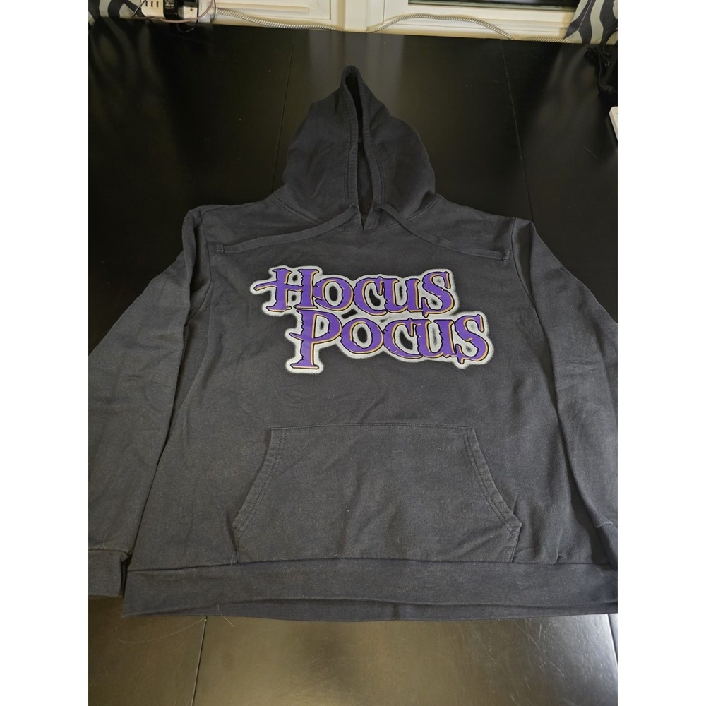 Disney Hocus Pocus Hoodie Sweatshirt Womens 3XL Black‎ Purple Logo Halloween
